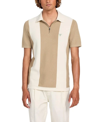 Guess Men's Humphrey Colorblocked Stripe Sweater Polo