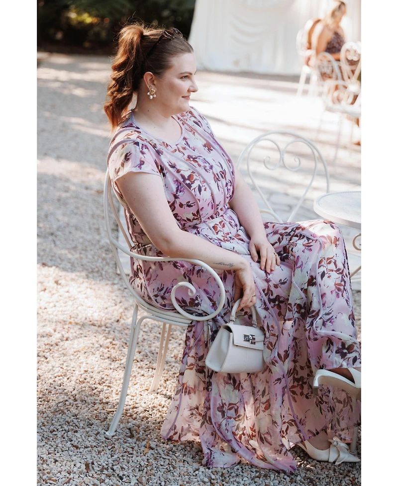 Petal and Pup Women's Livio Wedding Guest Floral-Print A-Line Maxi Dress