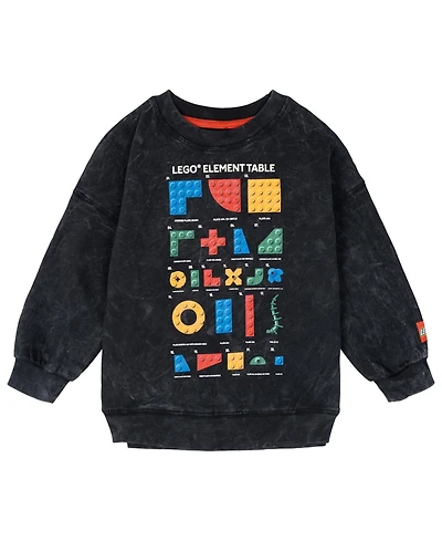 Lego Toddler Boys' 2T-5T Face Grid Graphic Crewneck Cotton-Blend Sweatshirt