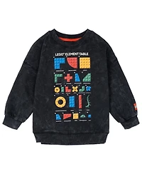 Lego Toddler Boys' 2T-5T Face Grid Graphic Crewneck Cotton-Blend Sweatshirt