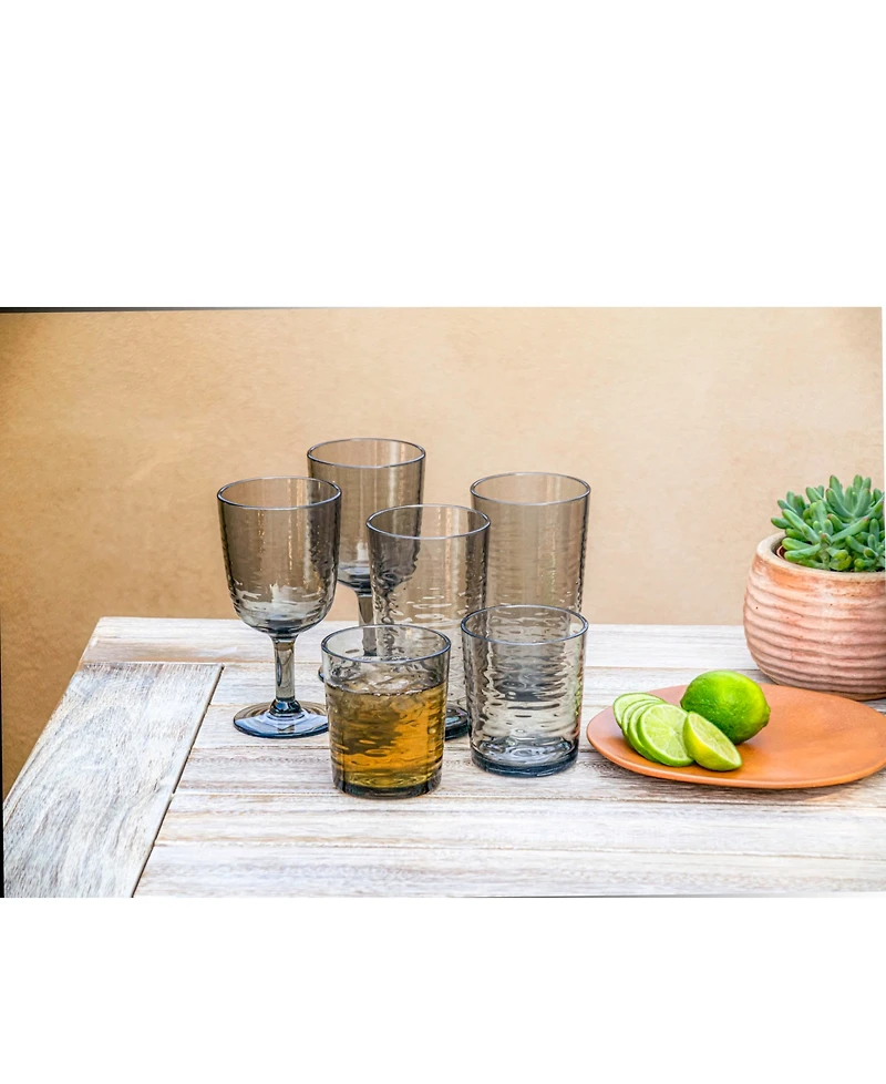 Abode Homewares Foundry Acrylic Goblet Wine Glasses, Set of 6