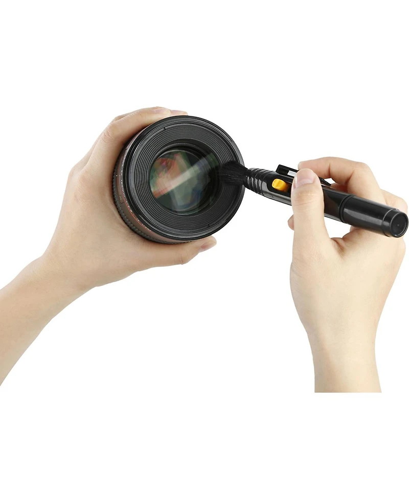 Movo Deluxe Essentials Dslr Camera Cleaning Kit with 10 Aps-c Cleaning Swabs, Sensor Cleaning Fluid, Rocket Air Blower, Lens Pen, Soft Brush, 2X