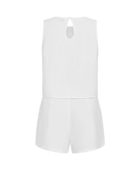 Cupshe Women's Floral Embroidered Sleeveless Crop Top and Wrap Front Skort Outfits