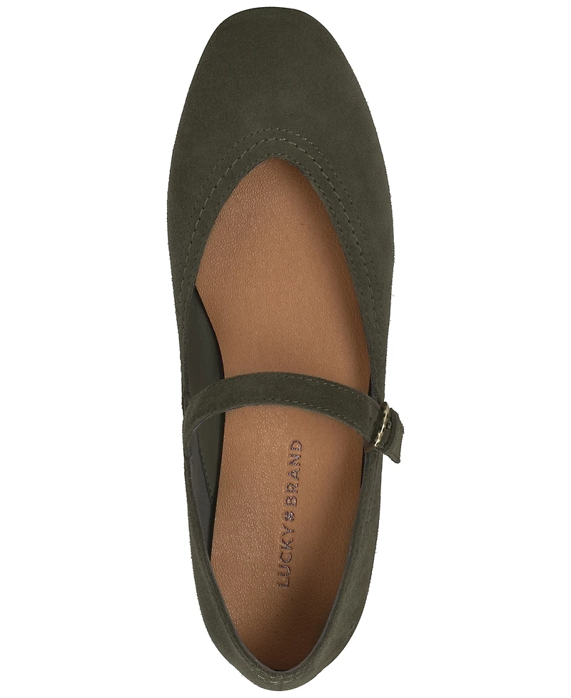 Lucky Brand Women's Albajane Buckled Mary Jane Flats
