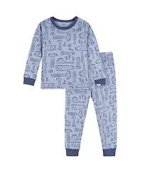 Gerber Toddler Boys' 2T-5T Hungry Pelican Long-Sleeve Cotton Top and Pants, 2-Piece Set