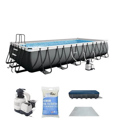 Intex Ultra Xtr 24' x 12' x 52" Above Ground Pool and OptiFlow Premium Filter Sand