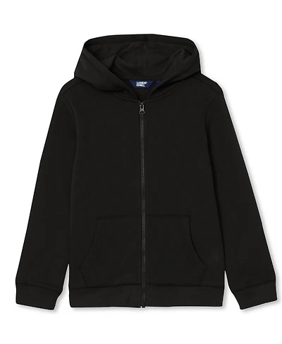 Lands' End Girls' 4-16 Long-Sleeve Cotton-Blend Fleece Full-Zip Hoodie with Kangaroo Pocket