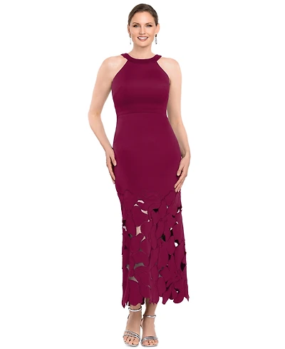 Betsy & Adam Petite Sleeveless Halter Neck Dress