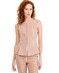 Tahari Asl Petite Peplum Sleeveless Blouse