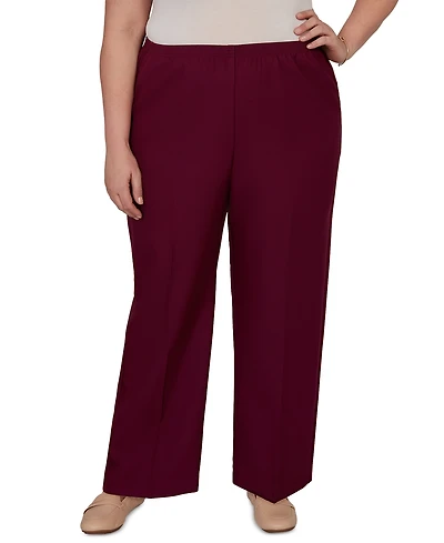 Alfred Dunner Plus Colored Mid-Rise Pants