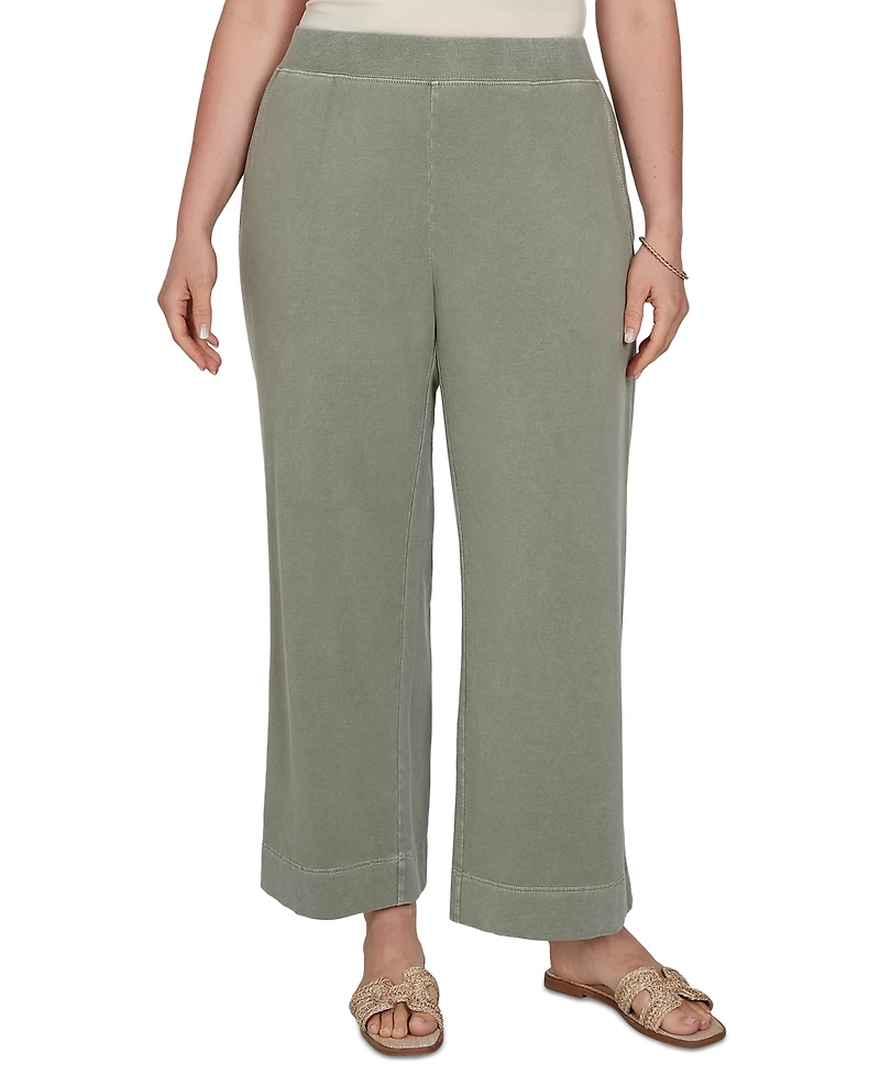Ruby Rd. Plus Size Snow Wash Elastic Waist Pants