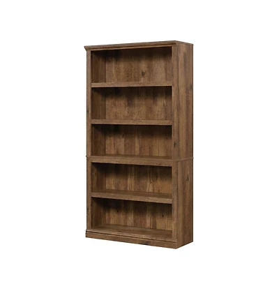 Bison Office Vintage Oak Finish Storage Bookcase with Open Shelving for Home Organization