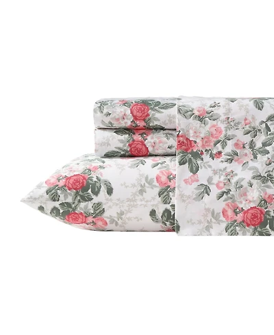 Laura Ashley 200-Thread Cotton 4 -Pc. Sheet Set