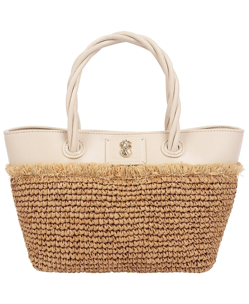 Tommy Bahama Charlotte Raffia Fringe Medium Tote