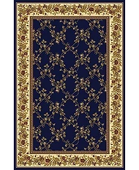 Closeout! Km Home 1427/1740/Navy Navelli Blue 3'3" x 5'4" Area Rug
