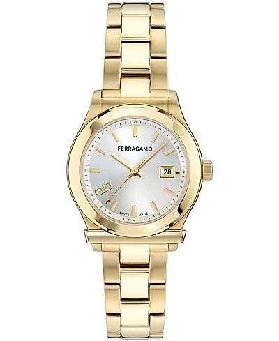 Ferragamo Women's Gold Stainless Steel Bracelet Watch, 33mm
