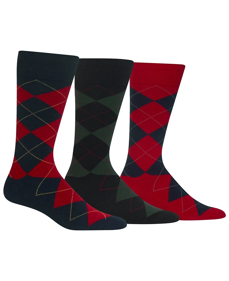 Polo Ralph Lauren Men's 3-Pack Argyle Dress Socks