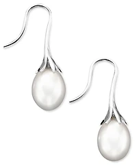 Cultured Freshwater Pearl Drop Earrings 14k Yellow Gold (Also Available White and Rose Gold)
