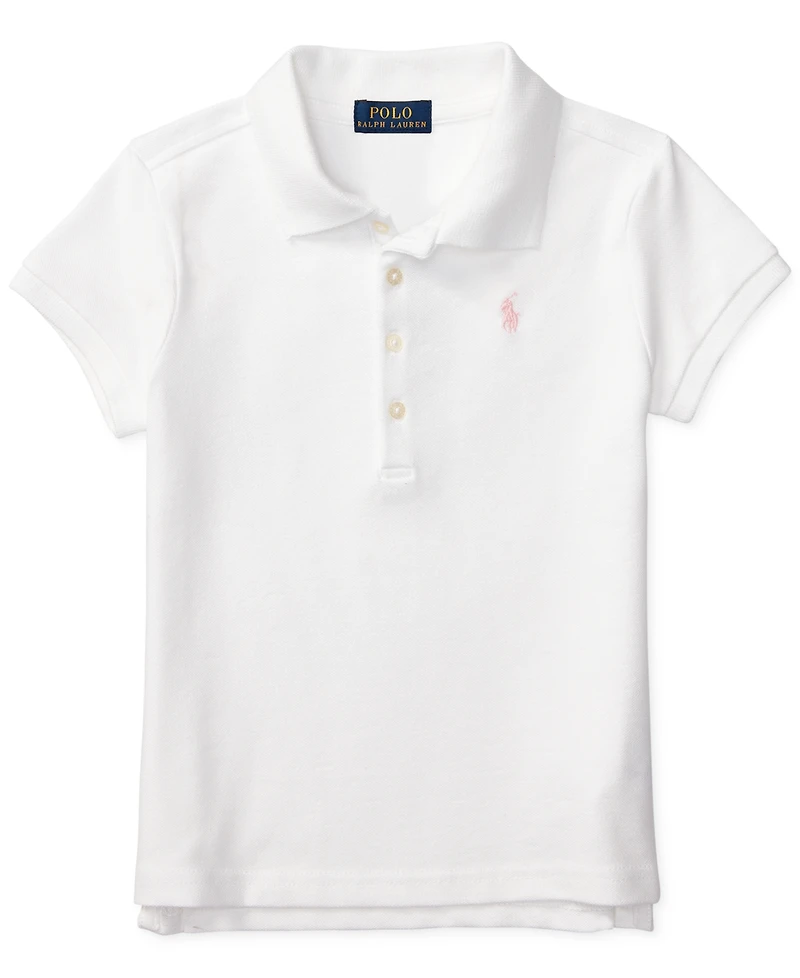 Polo Ralph Lauren Girls 2T-6X Short Sleeve Stretch Cotton Mesh Shirt