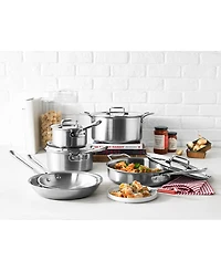 All-Clad D5 Brushed Stainless Steel Cookware Set, 10 Piece Set