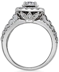 Diamond Halo Engagement Ring (2 ct. t.w.) in 14k White Gold