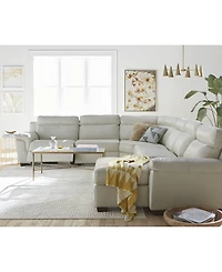Closeout! Julius Ii 3-Pc. Leather Chaise Sectional Sofa With 2 Power Recliners, Power Headrests And Usb Power Outlet