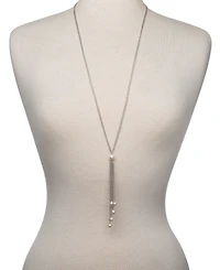 Belle de Mer Cultured Freshwater Pearl (6 & 8-1/2mm) Long Lariat Necklace Sterling Silver