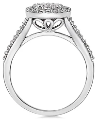 Diamond Cluster Halo Engagement Ring (1 ct. t.w.) in 14k White Gold