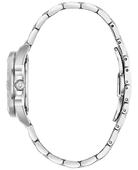Bulova Women's Diamond Accent Marine Star Stainless Steel Bracelet Watch 32mm 96R215