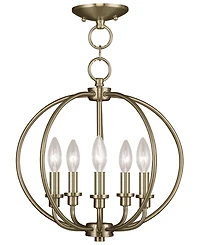 Livex Milania 5- Light Metal Pendant