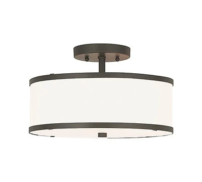 Livex Park Ridge Metal 13'' Semi Flush Ceiling Light