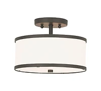 Livex Park Ridge Metal 11'' Semi Flush Mount