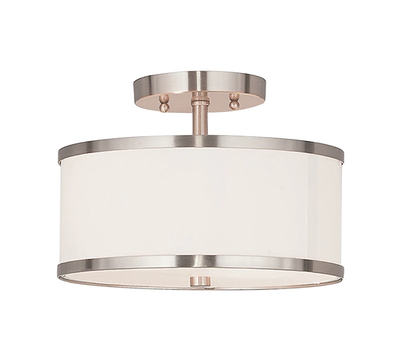 Livex Park Ridge Metal 11'' Semi Flush Mount