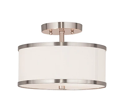 Livex Park Ridge Metal 11'' Semi Flush Mount