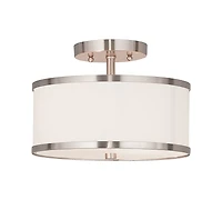 Livex Park Ridge Metal 11'' Semi Flush Mount