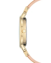 Anne Klein Women's Pink and Gold Shimmer Resin Bangle Bracelet Watch 36mm