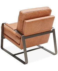 Jollene 27" Leather Accent Chair, Created for Macy's