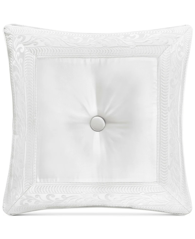 J Queen New York Bianco Tufted Decorative Pillow, 20" x 20"