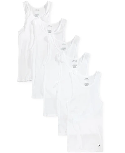 Polo Ralph Lauren Men's 5-Pack Cotton Undershirt Tank Tops