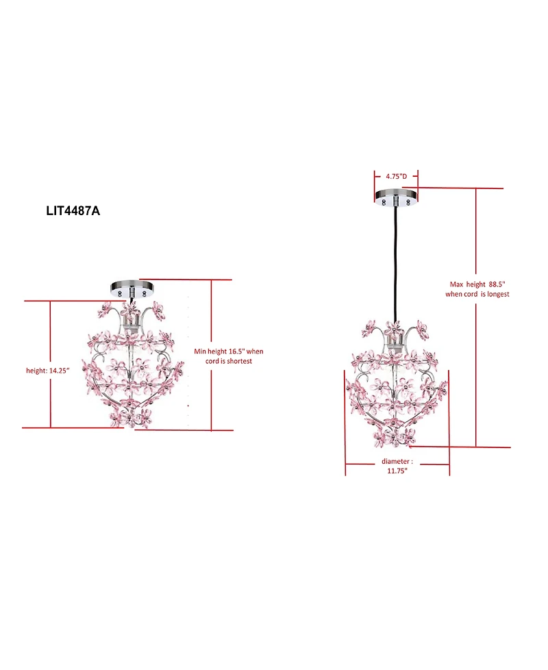 Safavieh Raz Floral Chrome Pendant