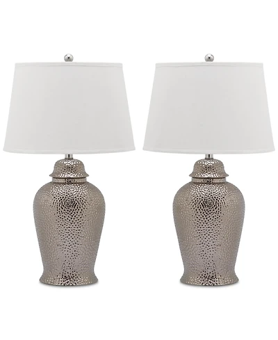 Safavieh Set of 2 Metallica Ginger Jar Ceramic Table Lamps