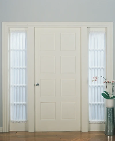 Sheer Voile Rod Pocket Door Sidelight Curtain Panel