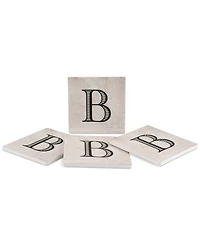 Thirstystone Vintage Monogram 4-Pc. Coaster Set