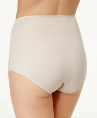 Bali Women's Firm Tummy-Control Lace Trim Microfiber Brief Underwear 2 Pack X054