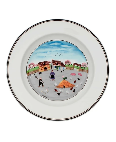 Villeroy & Boch Design Naif Rim Soup Bowl, Country Yard