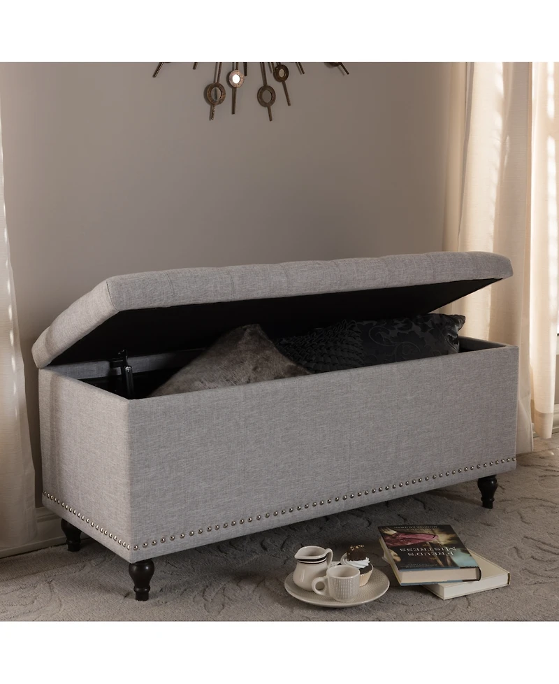 Kaylee Button-Tufted Storage Ottoman Bench
