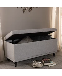 Kaylee Button-Tufted Storage Ottoman Bench
