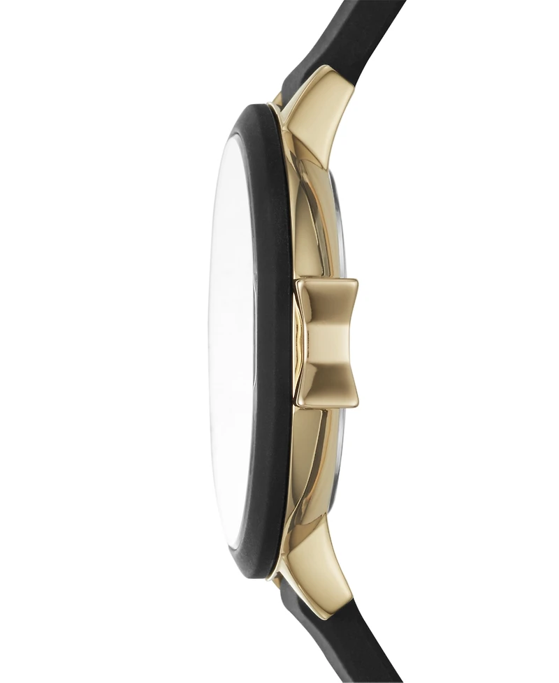 kate spade new york Women's Park Row Black Silicone Strap Watch 34mm