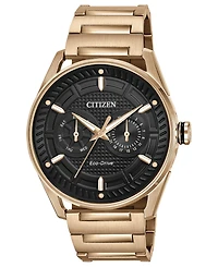 Citizen Drive from Citizen Eco-Drive Men's Rose Gold-Tone Stainless Steel Bracelet Watch 42mm