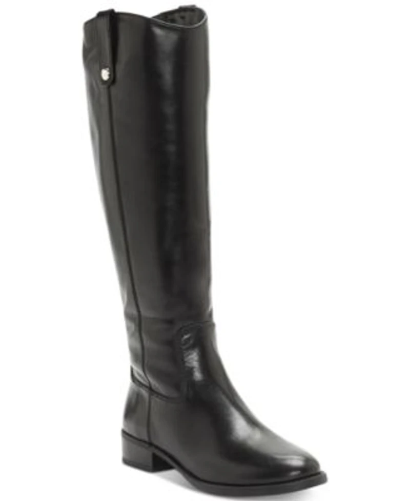 I.N.C. International Concepts Fawne Riding Leather Boots Created For Macys Regular Wide Calf
